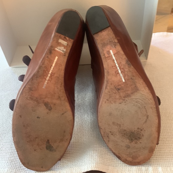 Dolce Vita mid brown leather open toe buckled ankle boots - Picture 4 of 4